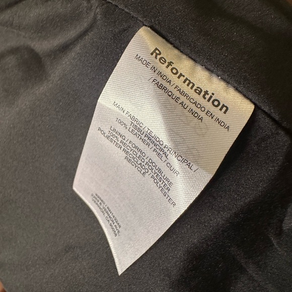 NWT Reformation Black Veda Beck Leather Trench - Picture 5 of 8